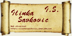 Ilinka Savković vizit kartica